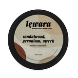 sandalwood, geranium, myrrh